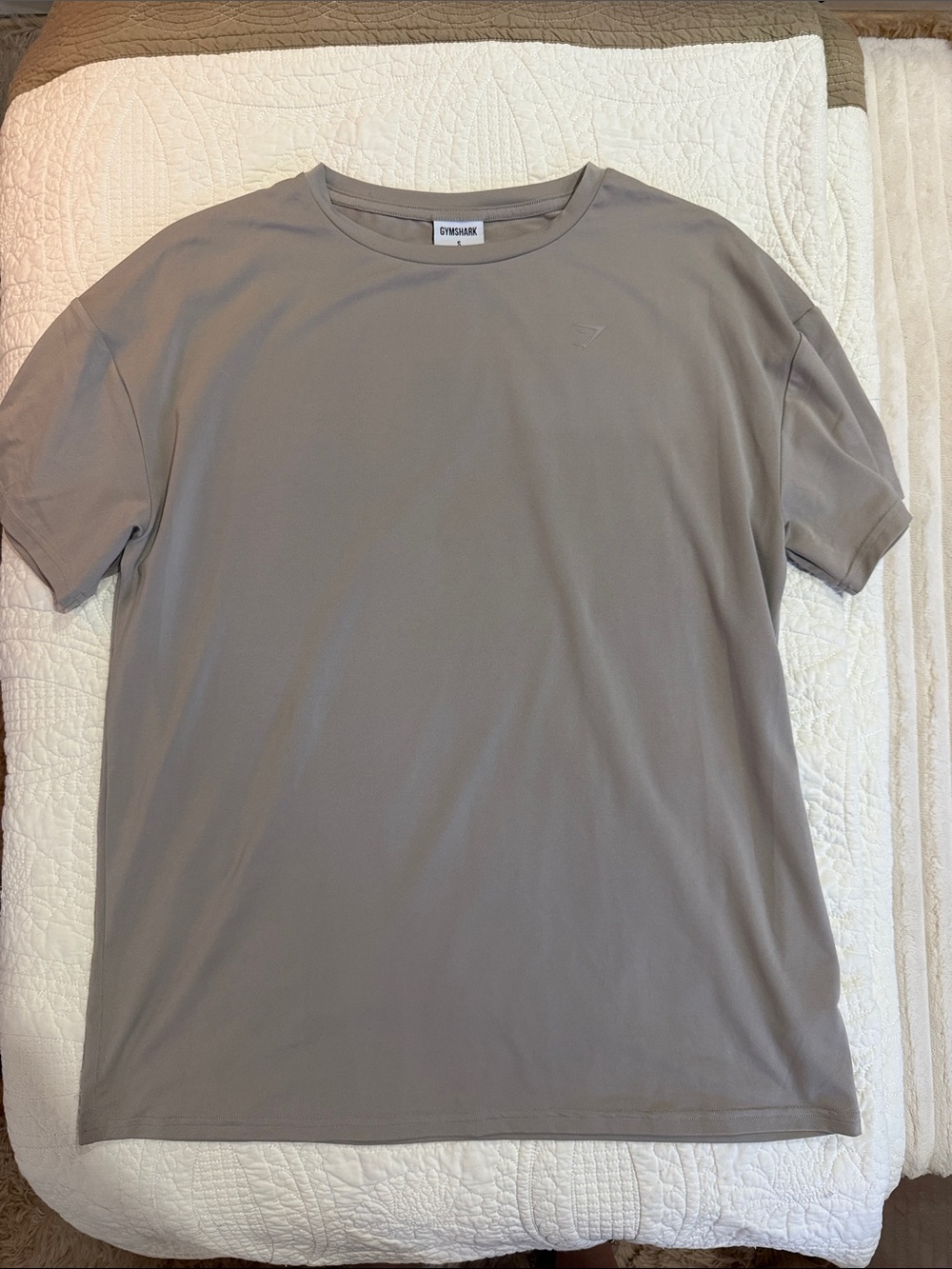Gymshark Whitney Simmons Taupe Crew Neck Athletic Tee
